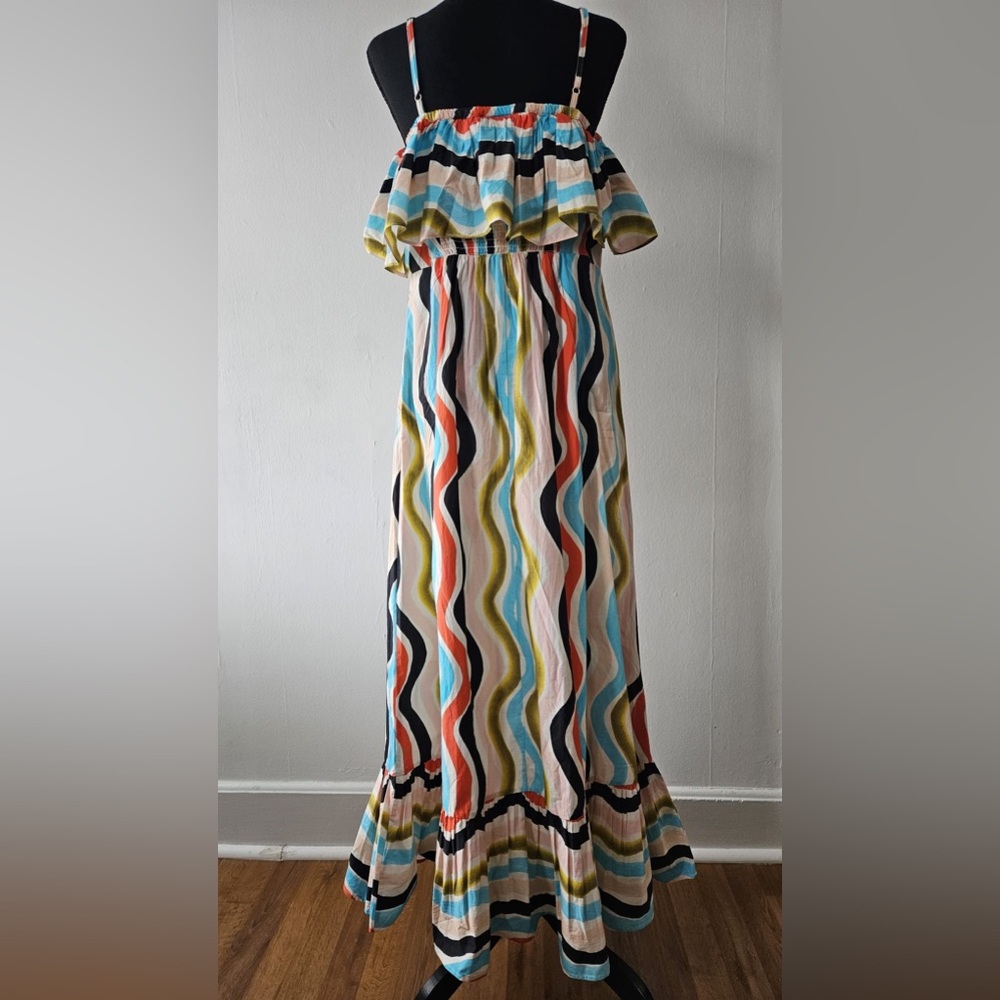 Farm Rio Sleeveless Ruffle Maxi Dress NWT - Picture 6 of 8